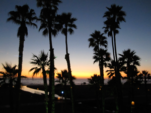 photo of the ocean view from casa del mar hotel lobby bar in santa monica