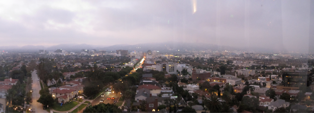 photo of the view at twilight of hollywood at mr. c hotel beverly hills